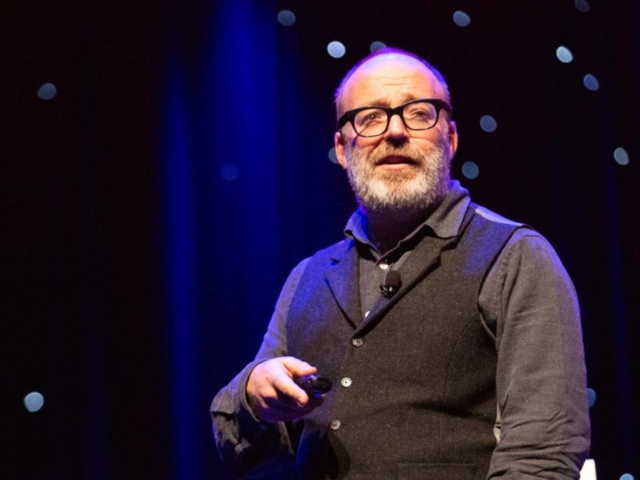 Mark Dawson during his keynote at 20Books Vegas.