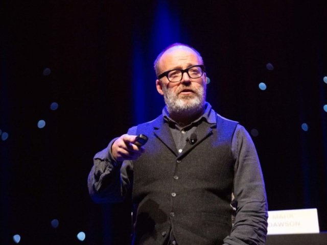 Mark Dawson during his keynote at 20Books Vegas.