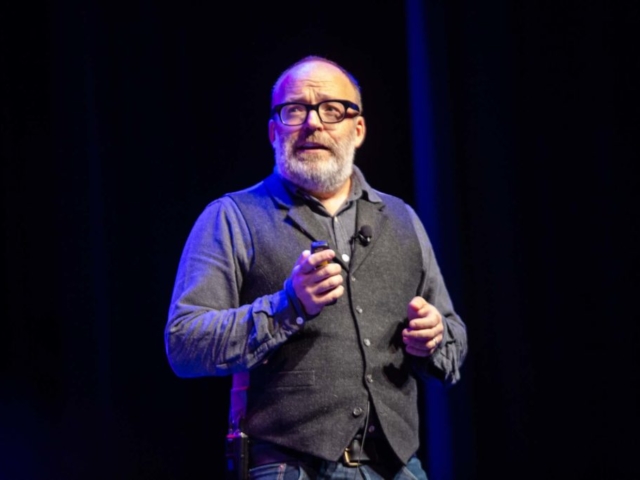 Mark Dawson during his keynote at 20Books Vegas.